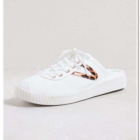 *new* Tretorn White/Leopard Easy Nylite Mule Sneaker - Picture 4 of 8